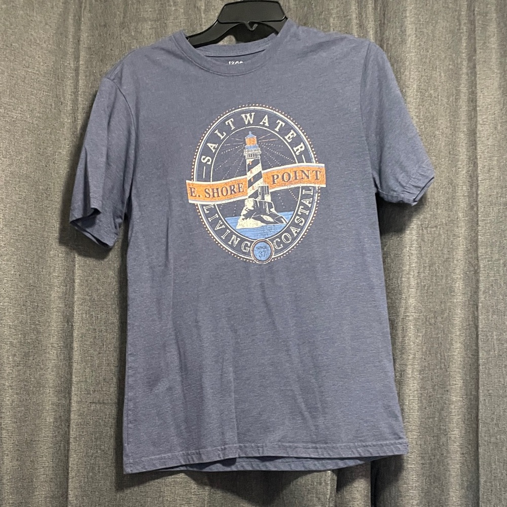 Izod Blue Saltwater Lighthouse Graphic Tee